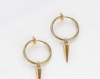 Eddie Clip-On Hoop Earrings, Trendy Earrings, Drop Earrings, Minimal Earrings