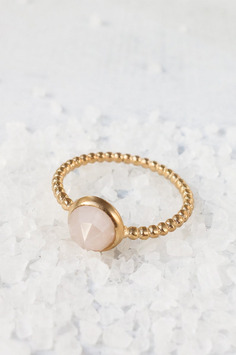 Phoebe Ring, Statement Ring, Signature Ring, Boho Ring, Bohemian Jewelry 5 US Rose Quartz