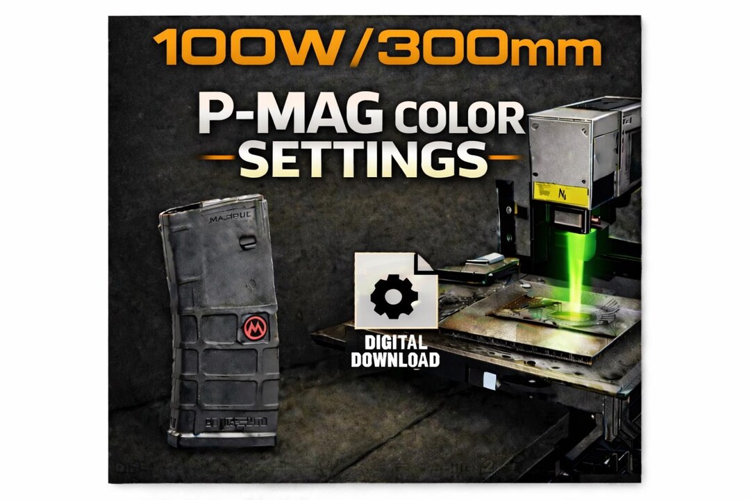 Screen 8 Mag Color Fiber Laser Settings for Magpul P-mag Colors 100w / 300mm Lens - Etsy