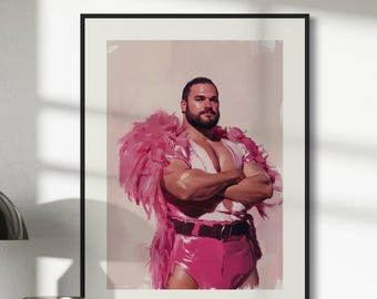 Majesty in Plumage - Bold Queer Art Print, Premium Wall Decor for Confident Souls, 200gsm Matte Paper, Unframed
