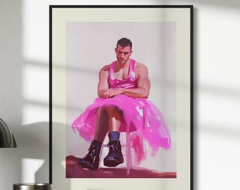 Grace and Grit - Queer Empowerment Art Print | Bold LGBTQ+ Artwork | Premium Matte Unframed Print for Unique Home Decor