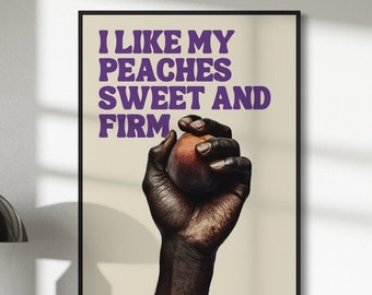 Sweet & Firm Peach Art Print – Playful, Bold, and Full of Flavour | Gay Art | Gay Artist | Queer Art Print | 200gsm Matte Art Paper
