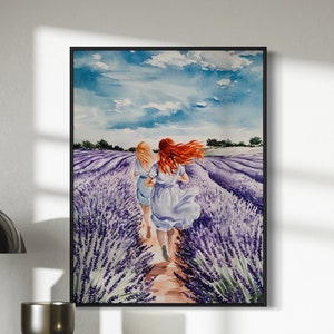 Stampa artistica Sapphic Lavender Menace / Stampa artistica romantica LGBTQ+ da parete / Carta opaca da 200 g/m², senza cornice, ispirata a Sapphic Love & Pride
