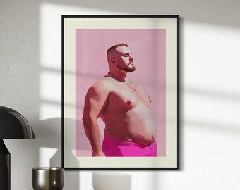 Bear Pride Art Print | LGBTQ+ Bear Community Artwork | Bold, Unframed Queer Decor for Modern Homes | Premium Matte Paper Print
