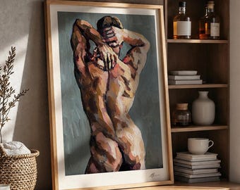The Back (2026) by Andy Sylvester | Gay Art Print | Gay Artist | Queer Poster | Unframed Print | LGBTQ Nude