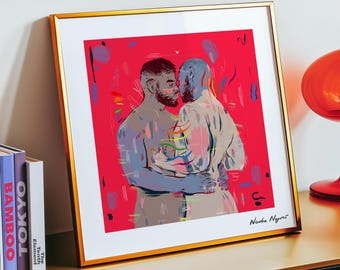 This is Love (2020) Nicolae Negură | Gay Art | Queer Artist | LGBTQ+ Poster | Unframed 200gsm Art Paper | Support Queer Artists