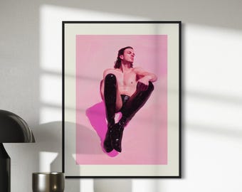 Pink Serenity Art Print - LGBTQ+ Identity and Pride Wall Art, Minimalist Modern Decor, Printed on Premium Matte Paper, Unframed
