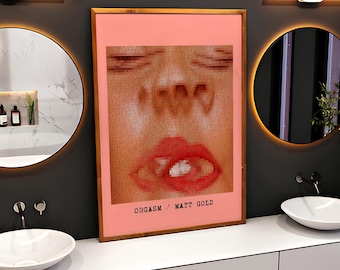 ORGASM (2025) by Matt Gold | Lesbian Art Print | Queer Artist | Queer Art | Framed or Unframed 200gsm Premium Paper | Support Queer Artists