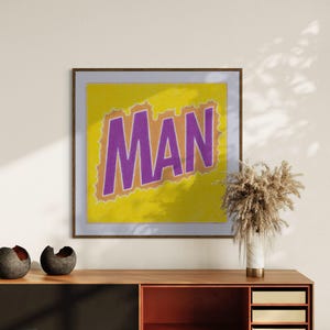 MAN (2022) by David Lavine | Queer Artist | Queer Art Print | Mixed Media Artwork Print by Gay Artist