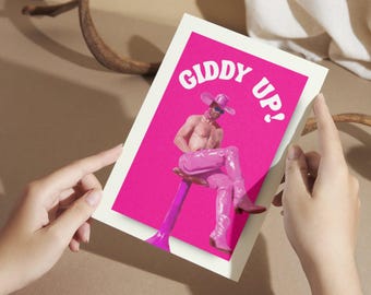 Giddy up! Set of 10 Gay Pride Greeting Cards | LGBTQ greeting cards on Premium Matte Paper | Queer greeting Card | Happy Pride Cards