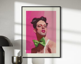 LuLu - Queer Pride Art Print, Ribbon and Resilience Collection, LGBTQ+ Artwork on Premium Matte Paper, gay art gift, gay artist