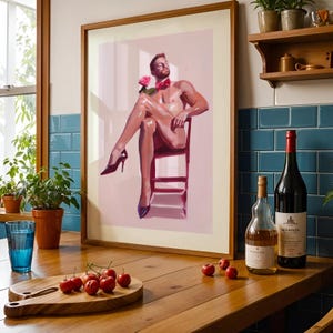 ロージー・レジリエンス | ゲイアートプリント - リボンとレジリエンスコレクション | クィアプライドウォールデコレーション | フレーム付きまたはフレームなしのプレミアム200gsmアートペーパー