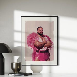 Majesty in Plumage - Stampa artistica queer audace, decorazione da parete di alta qualità per anime sicure di sé, carta opaca da 200 g/m², senza cornice