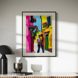 LGBTQ+ Romantik Kunstdruck ""Take me back to Monaco"" | Bunt Queer Art Dekor, Gay Pride Wandkunst, LGBTQ+ Paar Poster