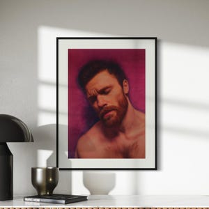 Velvet Reverie – Queer Wall Art Print | Gay Oil-Style Portrait in Pink | Daydream Pleasure LGBTQ+ Decor | Unframed Matte Poster