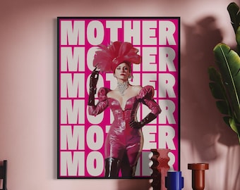 MOTHER Print – Fierce & Fabulous Queer Art, Drag-Inspired Digital Print, LGBTQ+ Wall Art, Ballroom Culture Decor, Digital Painting