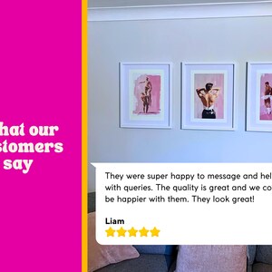 Sapphic Serenity by the Water - Queer Feminine Art Print | LGBTQ Pride Wall Art | Premium 200gsm Matte Paper, Unframed image 7