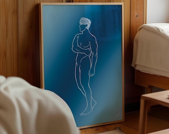 You Were Blue (2025) by Joseph Malak | Queer Art Print | Queer Artist | Gay Minimalist Print | Gay Line Drawing | LGBTQ Art Collective