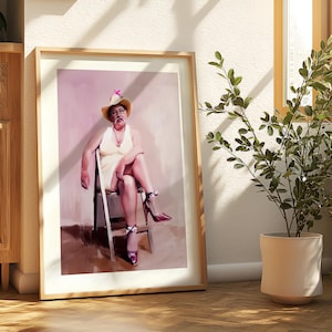 Ladies Who Lunch – John / Stampa artistica non binaria (1 di 3) / Arte murale non conforme al genere / Stampa artistica queer / Decorazione estetica camp