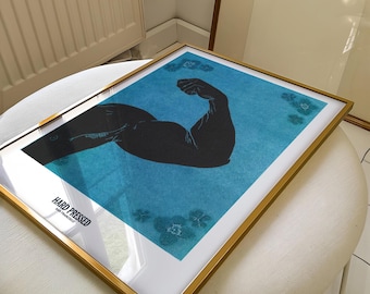 Tender Strength (2023) by HARD PRESSED San Fransisco | Queer Print, LGBTQ Poster, Artwork by Gay Artist | Support Queer Artists | Unframed