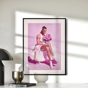 Bride-to-Be - Stampa artistica per matrimonio non binario, opera d'arte Queer Love LGBTQ+ Pride, decorazione nuziale Blush, stampa su carta opaca da 200 g/m² senza cornice