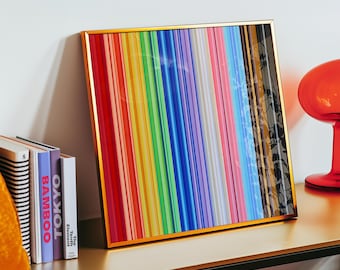 Pride Lines (2025) by Kate Galea | LGBTQ+ Art | Lesbian Artist | Gay Poster | 200gsm Unframed Pride Print | Support Queer artists