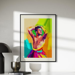 Vibrance in Motion – Bold Cub LGBTQ+ Wall Art, Decorazione Queer Colorata, Stampa Cub Pride Senza Cornice su Carta Opaca Premium, Idea Regalo LGBTQ+