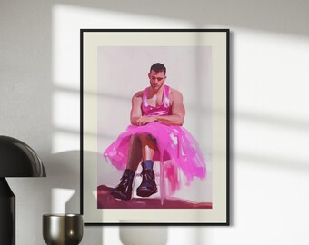 Grace and Grit - Queer Empowerment Art Print | Bold LGBTQ+ Artwork | Premium Matte Unframed Print for Unique Home Decor