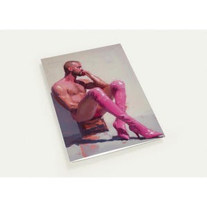 Pink Boot Introspection - Set of 10 Happy Pride Greeting Cards | Bold LGBTQ Greeting Card on Premium Matte Paper | Queer Gift Greeting Card image 8