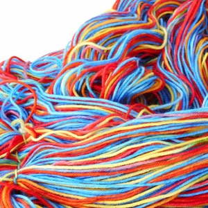 Super Brights, Superwash Wool and Nylon Blend: Hand-Dyed Superwash Merino Wool and Nylon Blend Sock Yarn