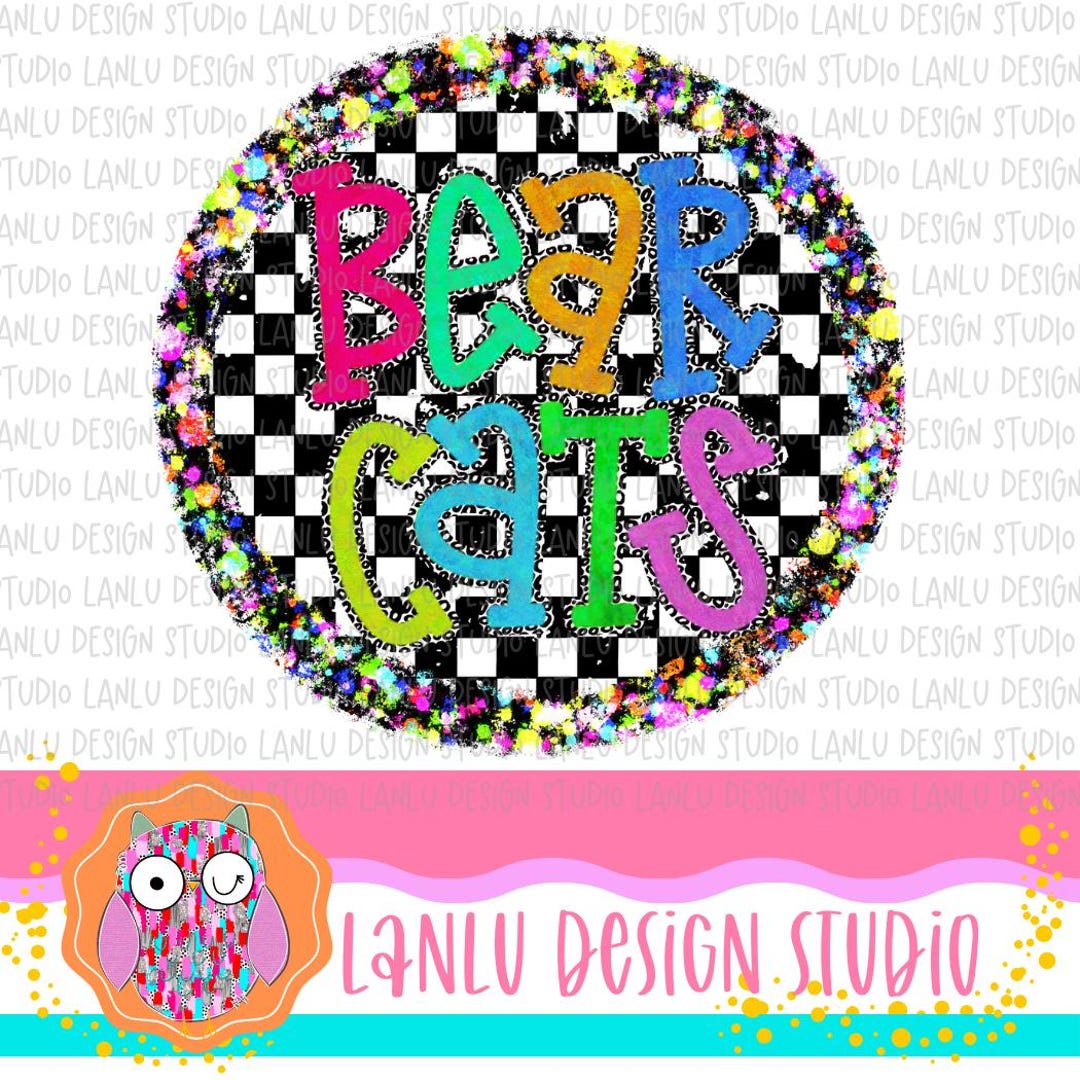 Preppy Checkards Preppy Brights Checkered Mascot PNG| Bearcats - Etsy