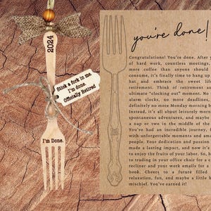 Verhaalkaart Pensioenornament| Inspirerende herinnering| Kaart met grappige tekst| Gefeliciteerd cadeau |Unieke vakantiedecoratie|