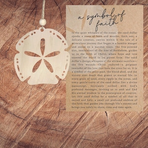 Story Card Ornement dollar des sables| Souvenir inspirant d'un symbole de la foi| Décoration de vacances unique | Charme de voiture