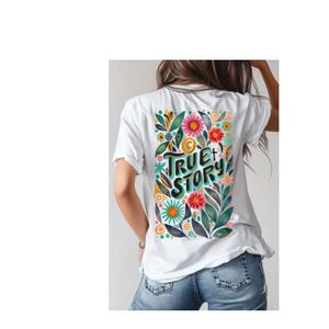 True Story - Auferstehungssonntag | Christliche Ostergrafiken | Blumen Auferstehung Collage | | Christliches Shirt | Jesus-Shirt-Designs