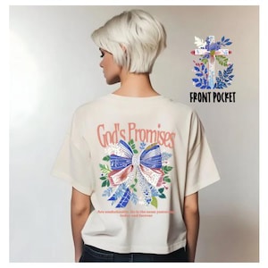 Gott verheißt | Christliche Ostergrafiken | Blumen Auferstehung Collage | | Christliches Shirt | Jesus-Shirt-Designs