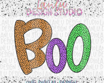 Boo PNG| Halloween Doodles
