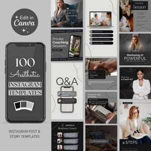 Coach Instagram Templates| Minimalist Instagram Post Template| Instagram Influencer Templates| Canva Instagram Templates| Aesthetic Feed
