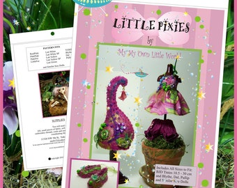 PDFVersion -  Little Pixies Pattern for BJD Tinies 10.5 - 30cm and Similar Size Dolls