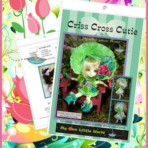 PDF Version - Criss Cross Cutie - PATTERN for BJD Tinies 10.5 - 26cm