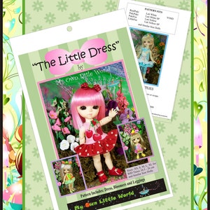 PDF Version -The Little Dress - Pattern for BJD Tinies 10.5 - 26cm.