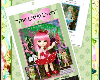 PDF Version -The Little Dress - Pattern for BJD Tinies 10.5 - 26cm.