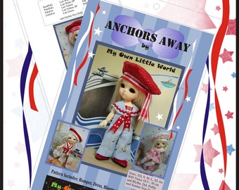 PDF Version - Anchors Away Pattern for BJD Tinies 10.5 - 30cm, and Similar Size Dolls