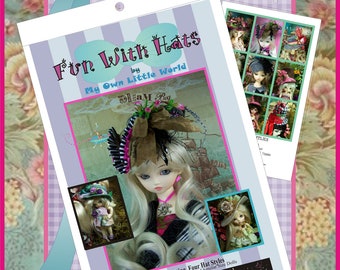 PDF Version - Fun With Hats - Pirates and More - Pattern for BJD Dolls Sizes 3/4, 5/6, 7/8, 8/9 and 9/10 Blythe, Pullip, Dal