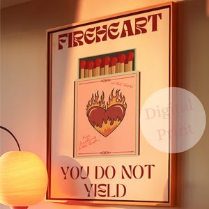 Fireheart | Aelin Galathynius | Throne of Glass Print | Sarah J Mass | Bookish Print | Digital Print