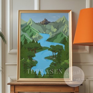Terrasen Print – Throne of Glass Art | Sarah J. Maas Inspired Wall Decor | Bookish Print for Readers & Fans