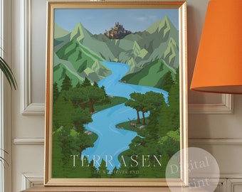 Terrasen Print – Throne of Glass Art | Sarah J. Maas Inspired Wall Decor | Bookish Print for Readers & Fans