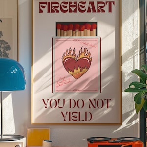 Corazón de Fuego / IMPRESIÓN FÍSICA / Aelin Galathynius / Trono de Cristal / Decoración de pared mate, impresión de arte de fantasía, regalo para amantes de los libros, póster literario