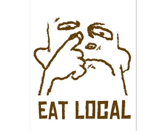 POSTCARD - Eat Local Postcard