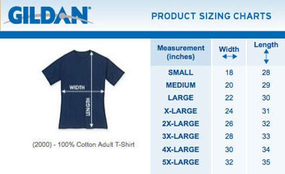 Large T Shirt Size Chart