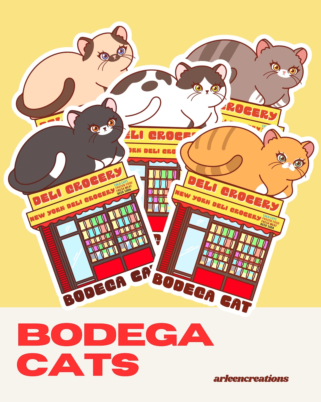 Cute Bodega Cats Stickers/journaling/scrapbooking